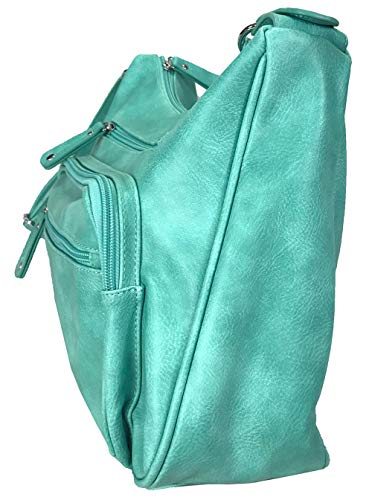 Image of Concealed Carry Hobo Bag Locking Crossbody Bag with Built-in Credit Card Slots