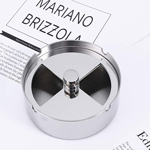 Vosarea Cinzeiro criativo de aço inoxidável, cinzeiro elegante com personalidade, cinzeiro com tampa
