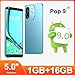 CostMvp Cheap 3G Mobile Phone, 16GB ROM,128GB Extension,Dual SIM, 5.0'' HD Display with 3500mAh Big Battery and Dual Camera,Support WiFi/Bluetooth/Face Unlock Android Phone (Green)