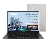 ASUS Zenbook 14/Ryzen AI 7/Radeon Graphics/14 FHD OLED/16GB RAM-1TB SSD/Ideal para Escuela y Trabajo/Incluye Funda/Garantía Oficial México