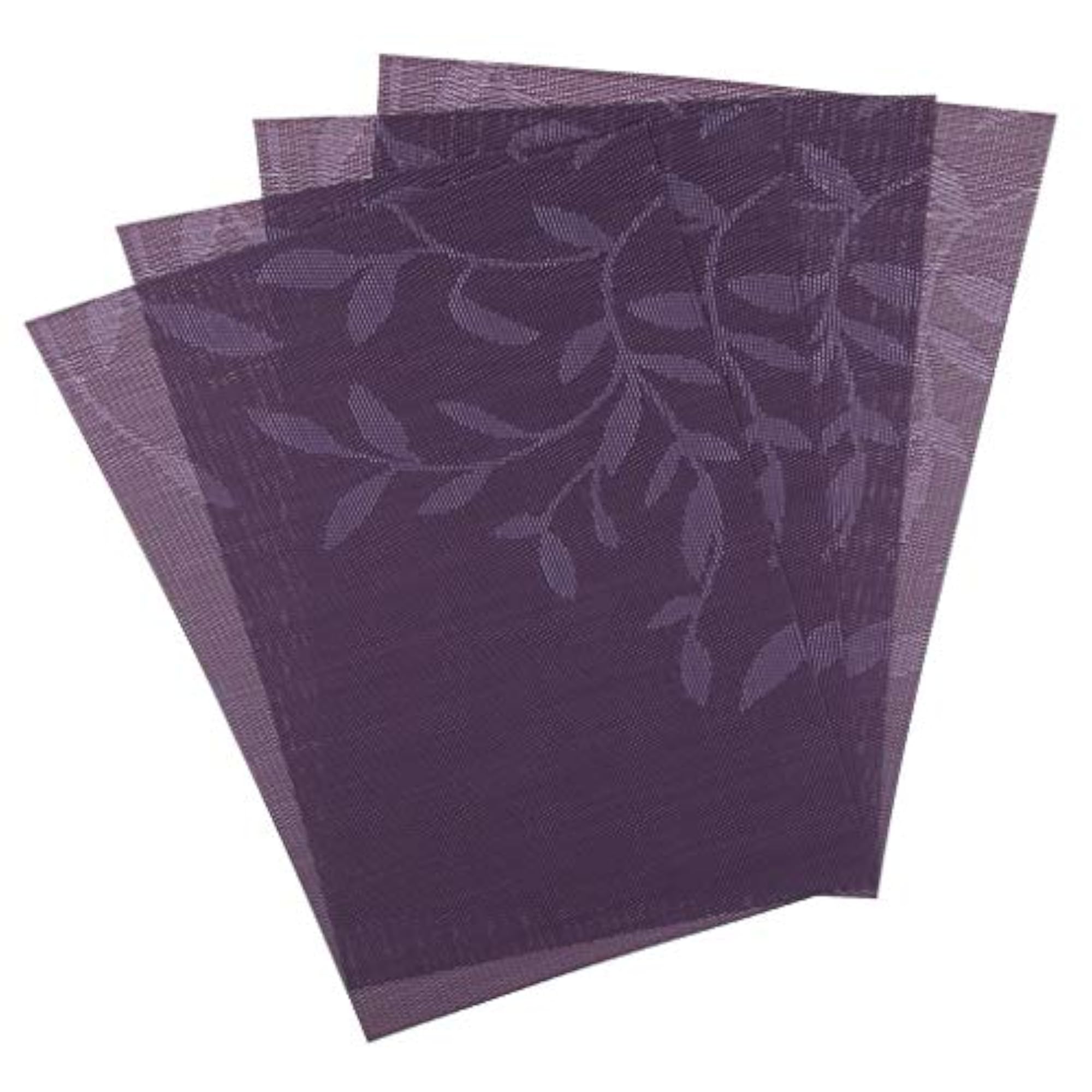 4pcs PVC Rectangle Placemat Heat Insulation Dining Table Pad Coaster
