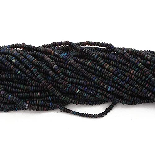 Opale noire naturelle perles rondelles heishi du Welo pour concevoir un bijou unique précieux