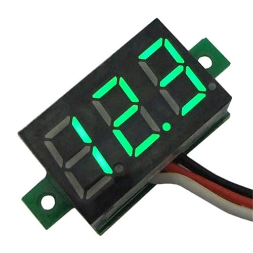 Image of Voltage Meter 3 Wire 0.36 inch DC 0~30V Digital Voltmeter Gauge Tester Red LED Display Panel Mount Car Motorcycle Battery Monitor Led Voltage Display 5pcs