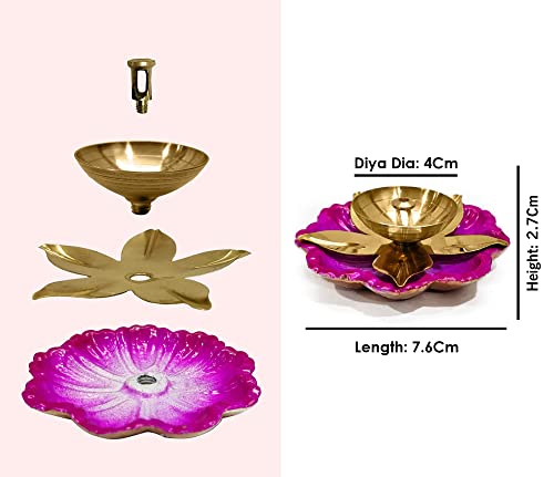 Satvik-2-Pc-Amayra-Designer-Lotus-Shape-Diya-Decorative-Flower-Dia-Diwali-Candle-Tea-Light-Holder-Stand-Dia-Oil-Lamp-Indoor-Decoration-Table-Diya-Housewarming-Return-Gift-Item