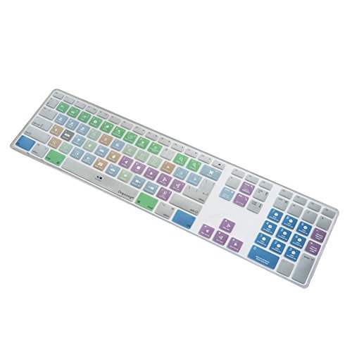 Dogxiong for Apple iMac G6 Keyboard with Numeric Keypad NumberPad Print with: Apple Final Cut Pro X Functional Shortcuts Hot Keys Design Silicone Keyboard Skin Cover [US/EU Layout]
