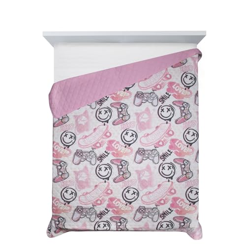 Design91 Kinderdecke Tagesdecke zum Kinderzimmer 170x210 cm Muster Dekorative Decke Bunte Allzweckdecke für Kinder (KID17)