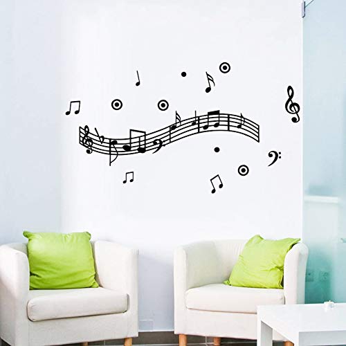 LovelyHomeWJ Music Melody Wall Murals Wallpaper para la decoración del hogar Vinyl Art Stave para Sala Música Party Supply