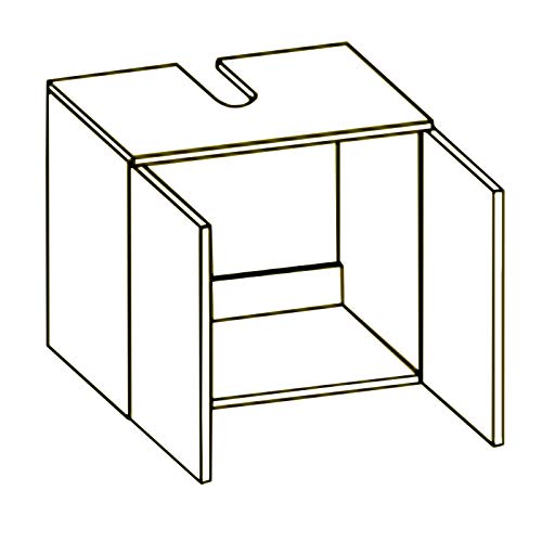 Pelipal Under Sink Cabinet, Wood Effect, High-Gloss White, 33 x 60 x 53 cm Pelipal Under Sink Cabinet, Wood Effect, High-Gloss White, 33 x 60 x 53 cm