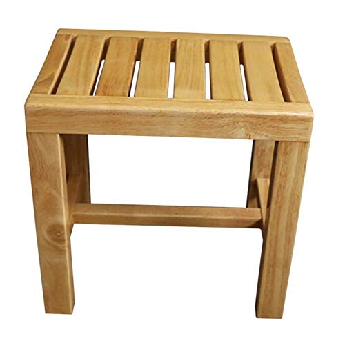 Taburete de baño de madera seguro para ancianos y ducha cómoda 2