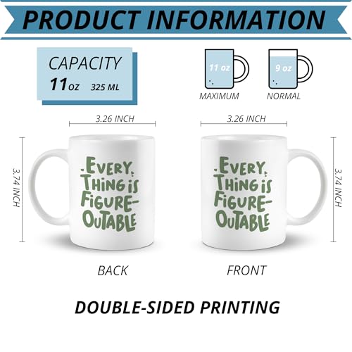Taza de cerámica verde de 11 onzas miniatura 7