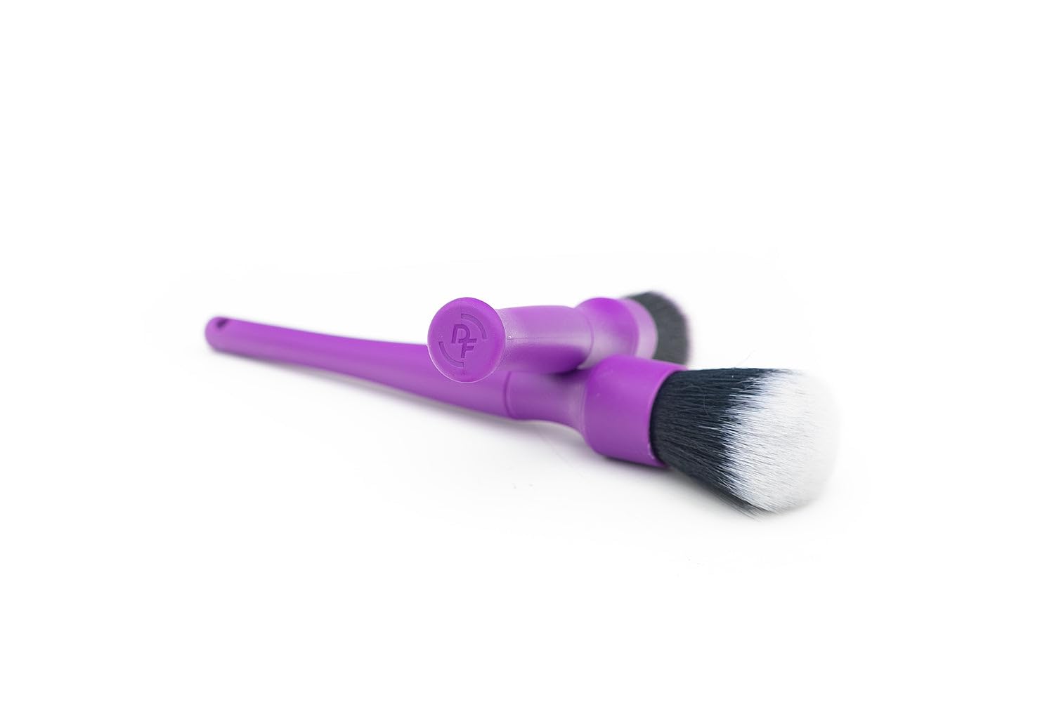 Detail Factory - Synthetisches Detailing-Pinsel-Set – ultraweiche Synthetikborsten, kratzfrei, Instrumentententafeln, Embleme, ein langer Griff und ein kurzer Griff, lila (2er-Pack)