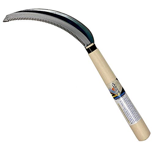 HACHIEMON Serrated Sickle Garden Tool for Weeding - Compact and Lightweight - Japanese Weeding...