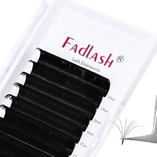 Eyelash Extension D Curl 0.07 15-20mm Mixed Tray Easy Fan Volume Lashes 2D-10D Volume Lash Extensions Self Fanning Eyelash Extensions by FADLASH (0.07-D, 15-20mm Mix)