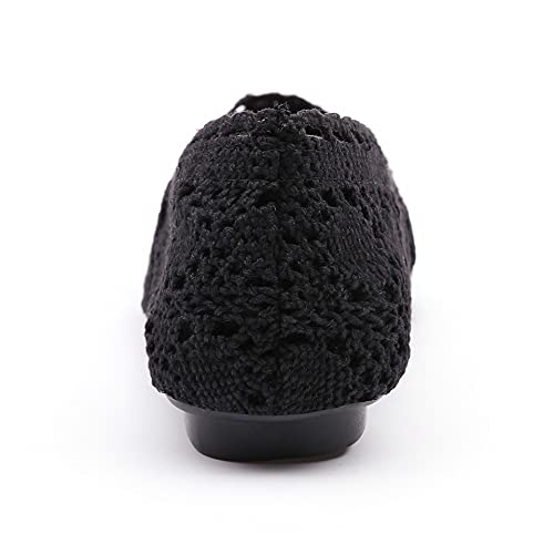 Women's Flat Shoes, Round Toe Sweet Classic Lace Cloth Shoes, Soft and Comfortable Mesh Flat Shoes.3