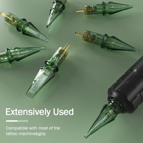 Solong Tattoo Tattoo Needles,Solong Pro 20Pcs Disposable Tattoo Cartridge Needles 1005 Round Liner X-Taper Needle Cartridges(1005Rl) En01S-20-1005Rl-X thumb #6