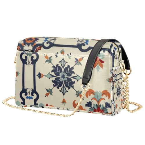 Sac à bandoulière en cuir PU imprimé persan pour femme chic