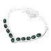925 Silver Plated 12.50ct Genuine Black Onyx Lapis Labradorite Moonstone Gemstone Necklace