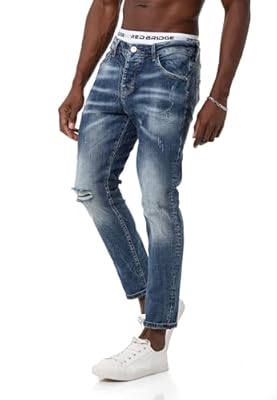 Redbridge - Pantalones vaqueros para hombre, estilo desgastado, denim, azul, 34W / 34L | Ya disponible en tu tienda friki favorita! En mundofriki.es!