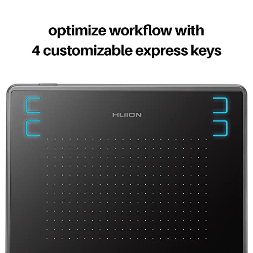 Tablet de desenho gráfico Huion Inspiroy H430P OSU compatível com Android com caneta stylus sem bate