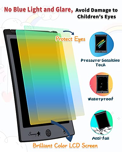 Lcd Writing Tablet,Electronic Writing &Drawing Board Doodle Board,Sunany 8.5" Handwriting Paper Drawing Tablet Gift For Kids And Adults At Home,School And Office (Black) #TOP2