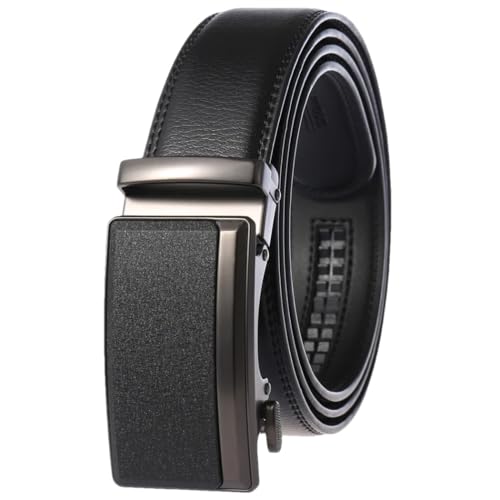 YTR6TW Men's Leather Belts Male Fashion Luxury Trendy Automatic Buckle Belt