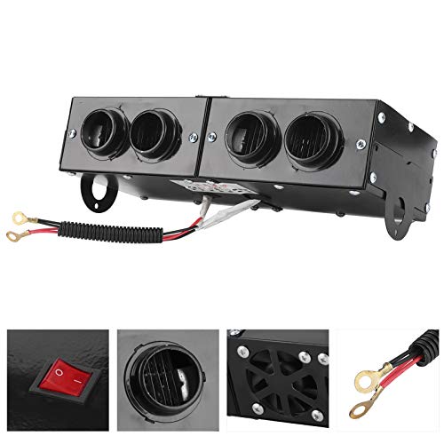 Image of Car Defroster, Iron Car Heater Defogger, Cooling Fans Car Heater Defogger Auto 4 Hole Heating Fan Defroster Car Demister Car Heating Fan