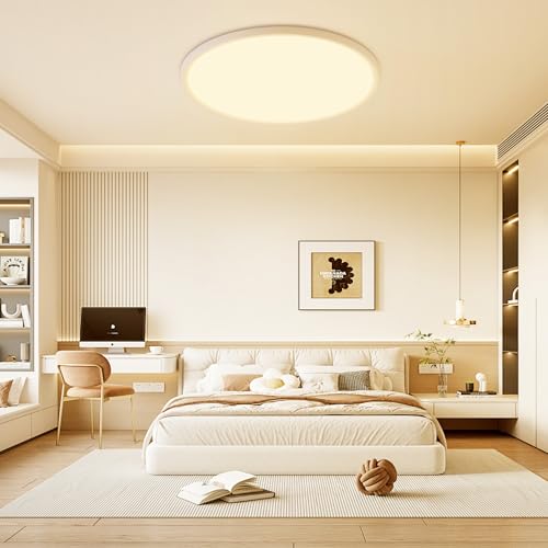 MOONSEA Dimmable Flush Mount Ceiling Light 16 Inch Kitchen Fixture by MOONSEA - Used condition - Image 8