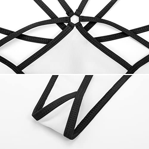 Women's T-Back Thong, Green Snake Skin Pattern Printed Low Rise G-String Panty, Strappy Lingerie Underwear #TOP5