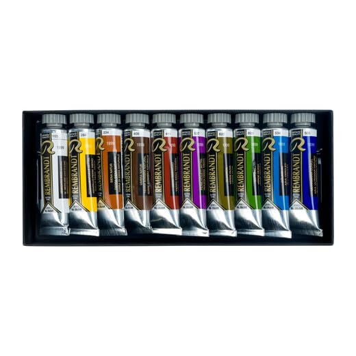 油絵具　レンブラント　ターレンス Amazon | ターレンス 油絵具 レンブラント 10色セット 紙箱入