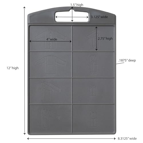 Household Essentials 195 Shirt Folding Board for Laundry | Folds T-Shirts, Polos and Dress Shirts, Black