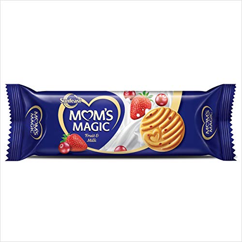 Image of Sunfeast Glucose Plus, 1 Kg & Sunfeast Mom's Magic Fruit and Milk Cookies, 197g | Cranberry and Strawberry | Milk Biscuits | Mom's Favourite Baked Cookies