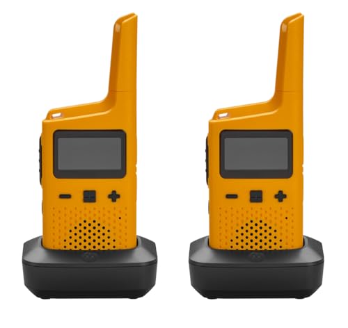 MOTOROLA Solutions - Lote de 2 Walkie Talkies - TALKABOUT T72 - PMR446 - Amarillo - Largo Alcance - Índice IP54 - Ideal para Senderismo