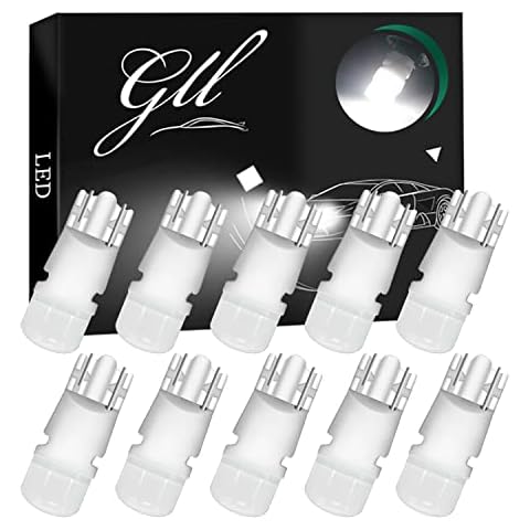 501 LED Bulbs, W5W LED Bulbs White 194 LED Bulbs 3030 2SMD T10 Capless LED Bulbs Wedge T10 ED Bulbs for Car Number Plate Lights, Dome Lights, Side Lights, Dashboard Lights Cover