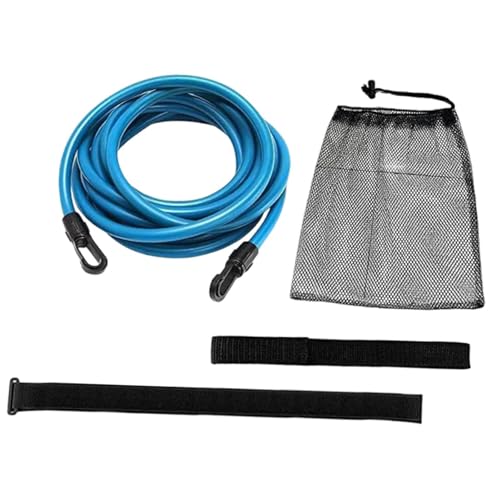 Menolana Aquatic Resistance Belt Swim Training Band Speed Training Professional Practical Device Stationary Swimming Harness Beginners, Blue 3M