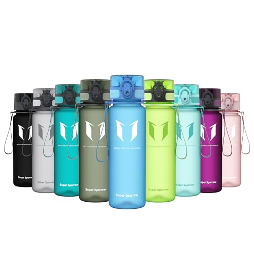 Super Sparrow Trinkflasche - Tritan Wasserflasche - 500ml - BPA-frei - Ideale Sportflasche - Sport, Wasser, Fahrrad, Fitness, Uni, Outdoor - Leicht, Nachhaltig