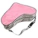 Large Capacity Waterproof Nylon Skate Bag with Adjustable Shoulder Strap for Roller Skates and Protective Gear, Blue（Pink）