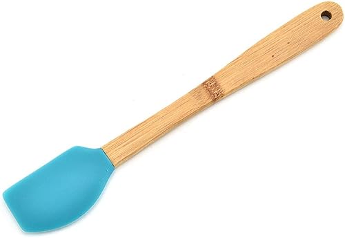 Juego de mini espátula espátulas antiadherentes de silicona para hornear utensilios de cocina con mango de madera para cocina mezclar hornear