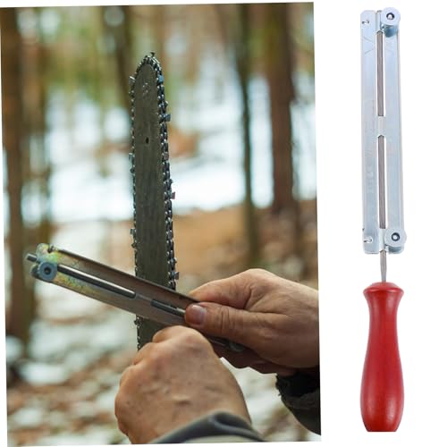 Afilador de cadena para motosierra con mango de madera y archivos múltiples duradero 4