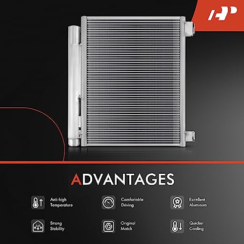 A-Premium Air Conditioning A/C Condenser Compatible With Chevrolet, Gmc & Isuzu Models, W3500 W4500 W5500 Tiltmaster Forward, Npr, Nqr, Nrr #TOP4