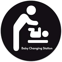 TRUSTY Baby Changing Station STICKER Sign for Walls 8-inches Black