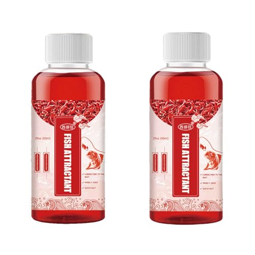 Wintgrea Fish Attractant Red Worm Liquid?2PCS 60ml Red Fish Cat Fish Bait?Professional-Grade Formula for Bass, Walleye and Catfish, Tilapia, Carp