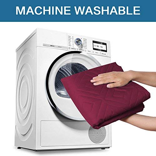 Reversible Sofa Slipcover Furniture Protector Water Resistant 2 Inch Wide Elastic Straps Sofa Cover Couch Covers Pets Kids Fit Sitting Width Up To 78" (Oversized Sofa: 86" X 132", Burgundy/Tan) #TOP5