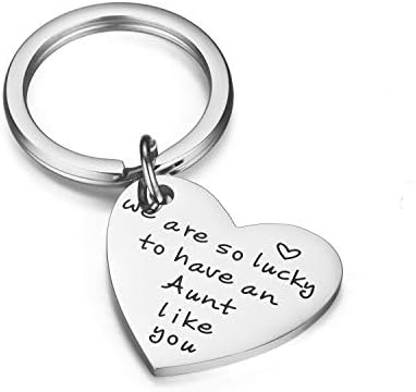 Udobuy Aunt Keychain - Aunt Jewelry- Keychains for Aunts - Aunt Gift - Gift for Special Aunt - Gifts for Aunt - Auntie Gift- Sister Gift - Godmother Gift