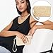 Imagen de WeddHuis Paja Embrague Pulsera Mujeres Pequeña Bolsa de Hombro Niñas Playa Pulsera