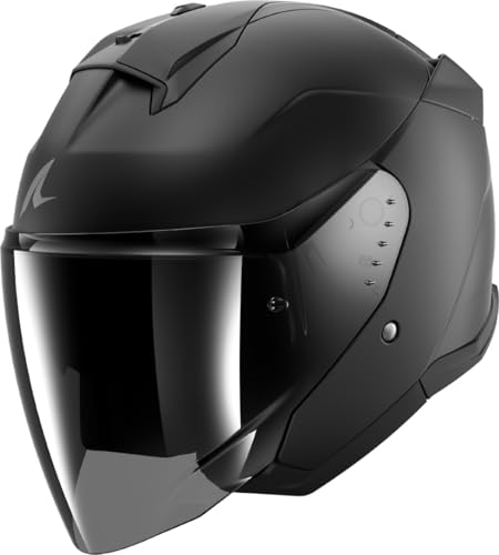 Shark, Casque Moto Jet SKWAL Jet Dark Shadow Mat Black KMA, M