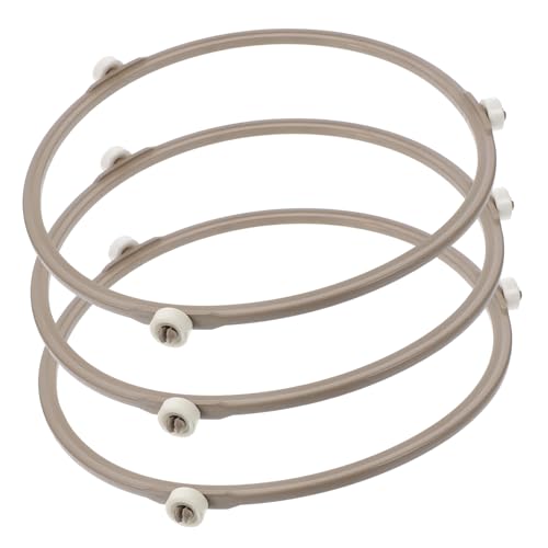 SOLUSTRE 3Pcs Microwave Turntable Ring Support Holder Rack Microwave Tray Rotating Base Fits Standard Microwave Ovens for Home Office Cafe