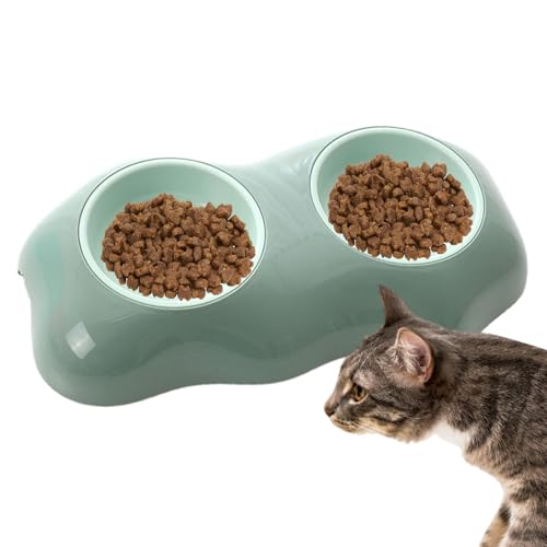 Doppia Ciotola Per Cani, Ciotole Per Acqua E Cibo Per Gatti A F-orma Di Uov-o, Contenitore Per Acqua E Cibo Per Gatti Con Bordo Alto, Ciotola Per Cuccioli Antiscivolo, Ciotola Per Cani A Bocca Larga