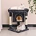 BEWISHOME Small Cat Tree Cat House Cat Condo with Sisal Scratching Posts, Plush Perch, Cat Tower Furniture Cat Bed Kitty Activity Center Kitten Play House, Grey MMJ08B