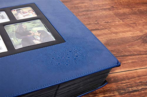 Photo Picutre Album 4X6 500 Photos, Extra Large Capacity Leather Cover Wedding Family Photo Albums Holds 500 Horizontal And Vertical 4X6 Photos With Black Pages (Blue) #TOP3
