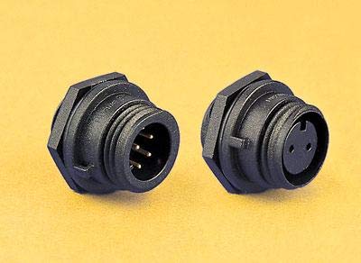 Connecteur circulaire compact réceptacle 12 broches pour câbles fins